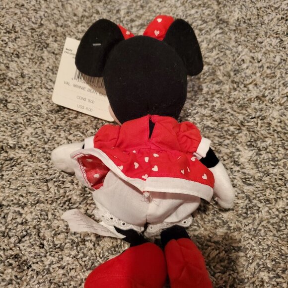 Vintage Disney Store Minnie Mouse Bean Bag Plush 8" - Picture 2 of 3